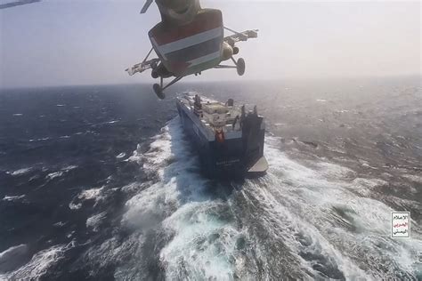Cargo ship ‘hit’ by sea drones in southern Red Sea .